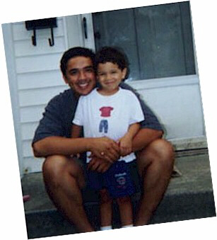 Two boys on a porch